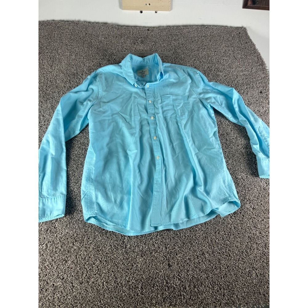 American Eagle Seriously Soft Button Down Shirt Mens XL Blue Classic Fit Lg slv